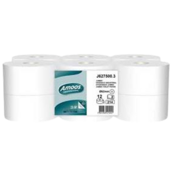Papel Higienico Jumbo Amoos 75 MT - Pack 12 Uni