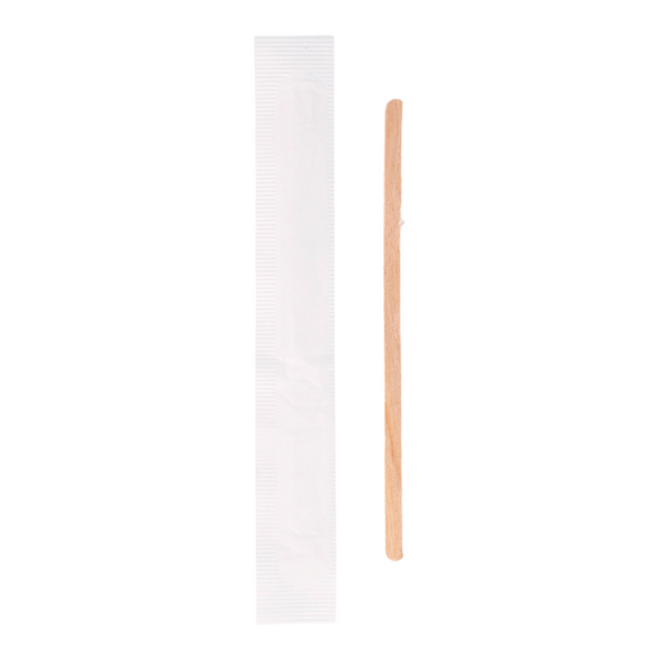 Agitador Madeira Embalagem Individual 140 MM - Pack 1000 Uni
