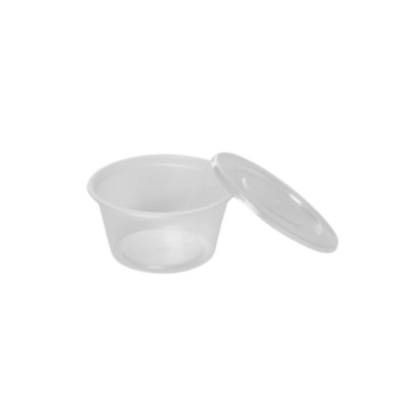 Taça Para Molhos C/Tampa PET 60 ML - Pack 125 Uni