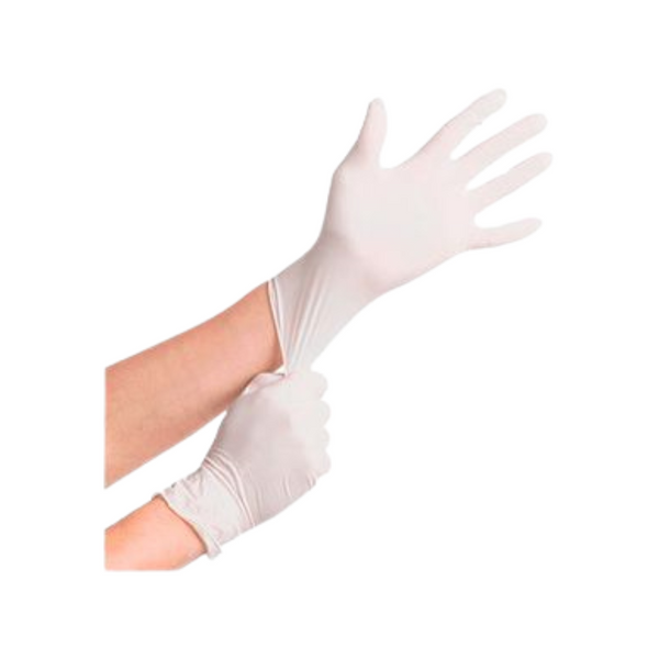 Luva Latex S/Po Branco Tam. M - Pack 100 Uni