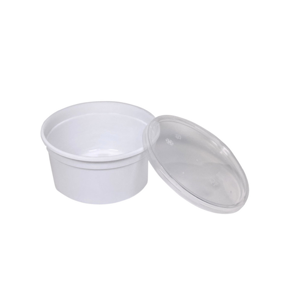 Caixa Para Sopa Plástico C/Tampa 500 ML - Pack 100 Uni