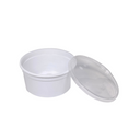 Caixa Para Sopa Plástico C/Tampa 500 ML - Pack 100 Uni