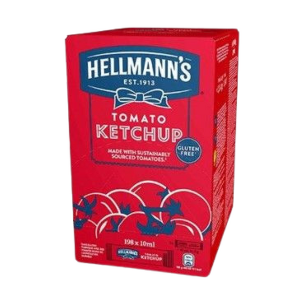 Ketchup Hellmann's Saquetas 10ml - Pack 198 Uni