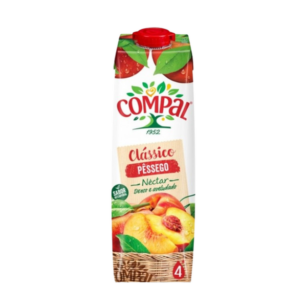Compal Nectar Pessego 1 LT - Pack 12 Uni