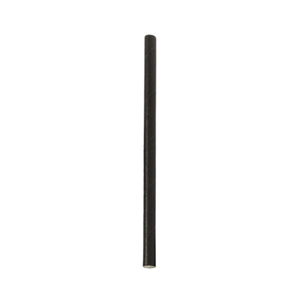 Palhinha P/Cocktails Papel Preta 8mmx14cm - Pack 250 Uni