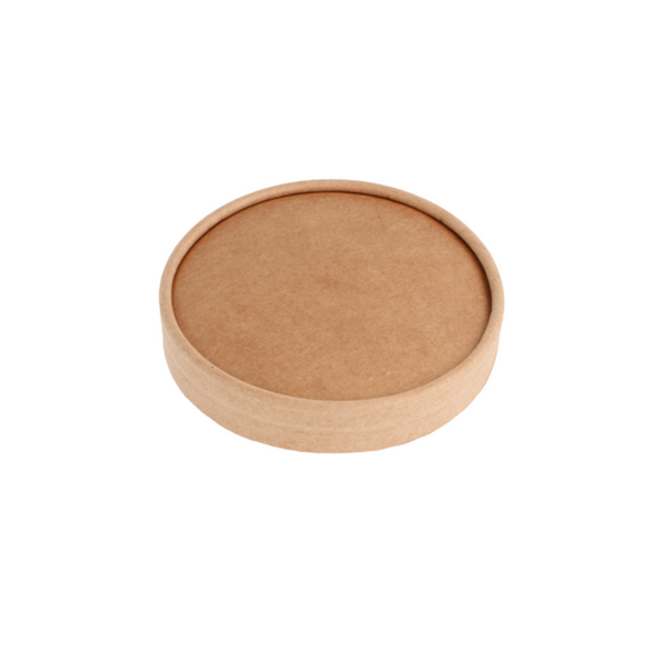Tampa Taça Take Away Sobremesa Papel Kraft 240 ML - Pack 50