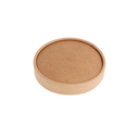 Tampa Taça Take Away Sobremesa Papel Kraft 240 ML - Pack 50